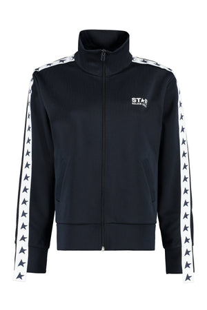 Contrasting stripes full-zip jacket-0